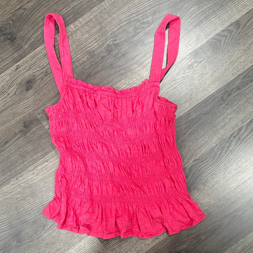 Pink Ruffled Women's Top